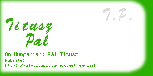 titusz pal business card